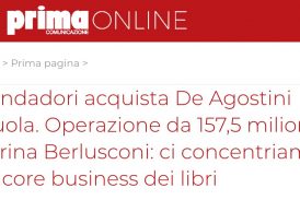Mondadori acquista De Agostini Scuola. Operazione da 157,5 milioni. Marina Berlusconi: ci concentriamo sul core business dei libri